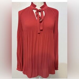 Lauren Ralph Lauren Georgette Tie-Neck Top – Moroccan Pink